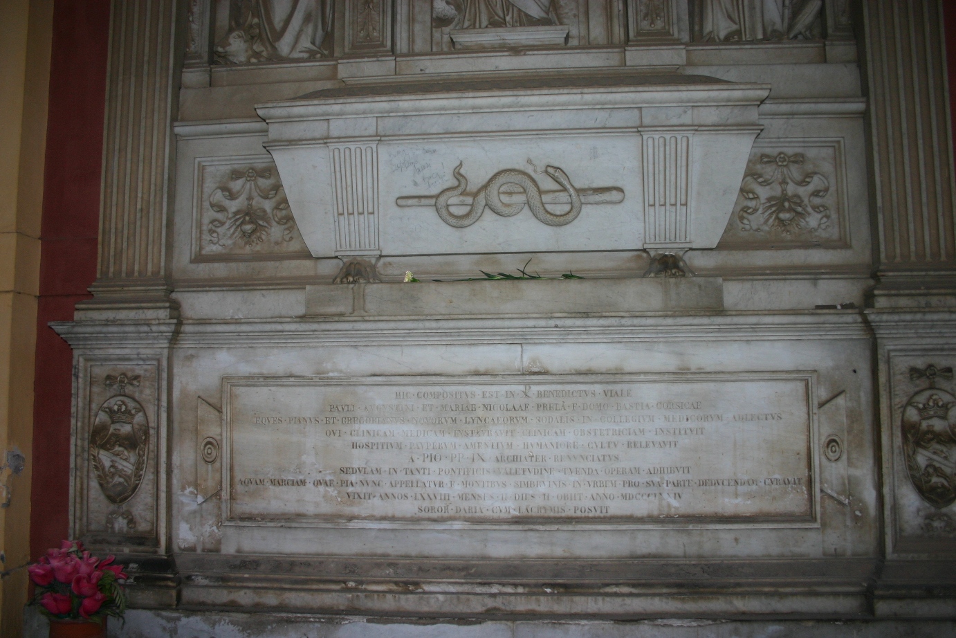 Benedetto Viale Prelà's tomb, Cimitero del Verano, Rome - 03.JPG